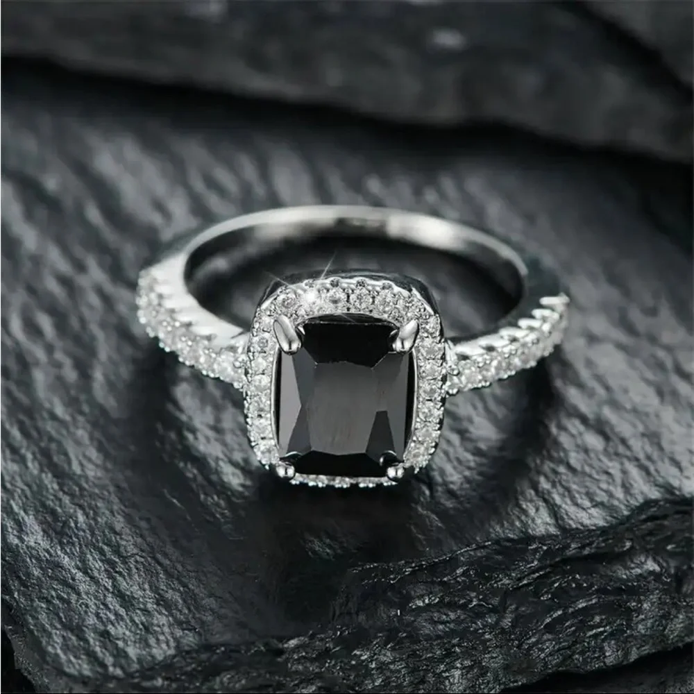 New Women’s 925 Silver Beautiful Sapphire Ring - Picture 4 of 4